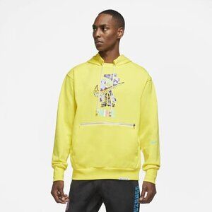 Nike Kyrie Irving Best of What SpongeBob Hoodie Yellow Mens Size Small